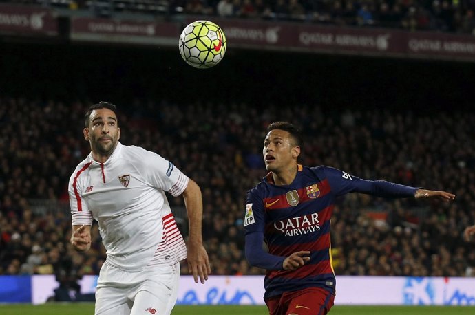 Neymar y Rami en un Barça-Sevilla