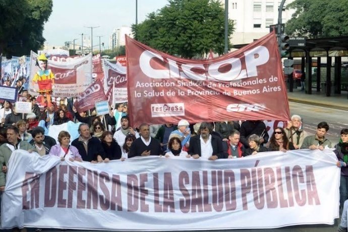 Cicop, manifestación sanidad pública argentina