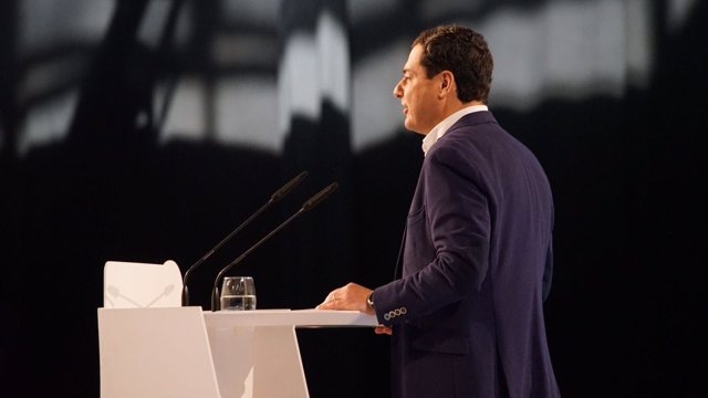 El presidente del PP-A, Juanma Moreno, en el Congreso del PP-A