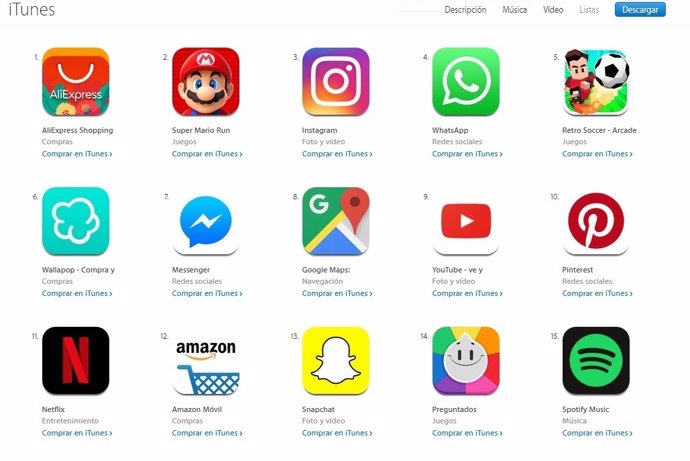 Aplicaciones en la App Store