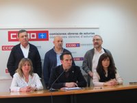 Zapico quiere que CCOO luche contra los recortes del PP pero también contra un "gobierno regional ausente"