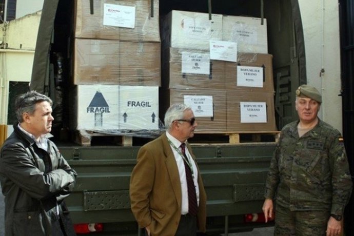 Cáritas Castrense entrega 2 toneladas de ropa al CETI de Ceuta