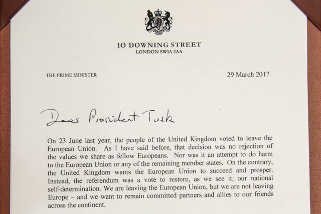 Carta de notificació del Regne Unit del Brexit