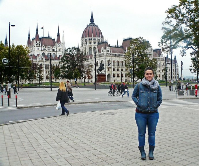 Teresa Bahíllo durante su estancia en Budapest