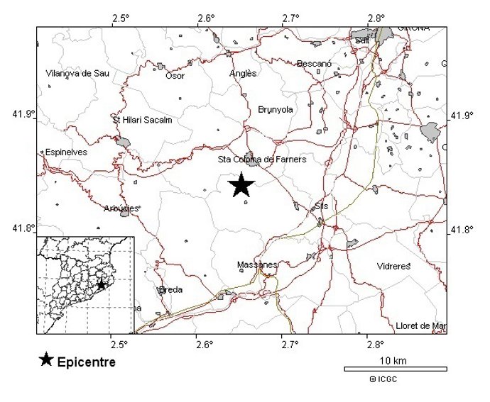 Girona registra un seísmo de magnitud 3 "levemente percibido" pero sin daños