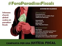 València "tira del carro" contra los paraísos fiscales con una concentración simbólica el lunes