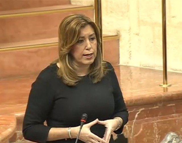 Susana Díaz, este jueves en el Parlamento de Andalucía