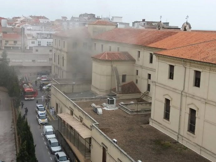Incendio en el hospital Virgen de la Montaña de Cáceres