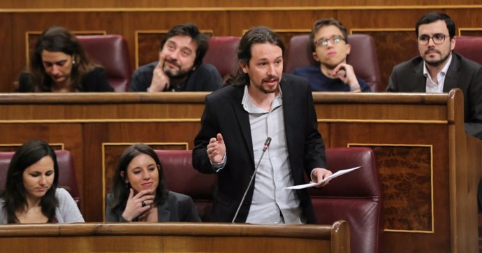 Pablo Iglesias en la sesión de control al Gobierno en el Congreso