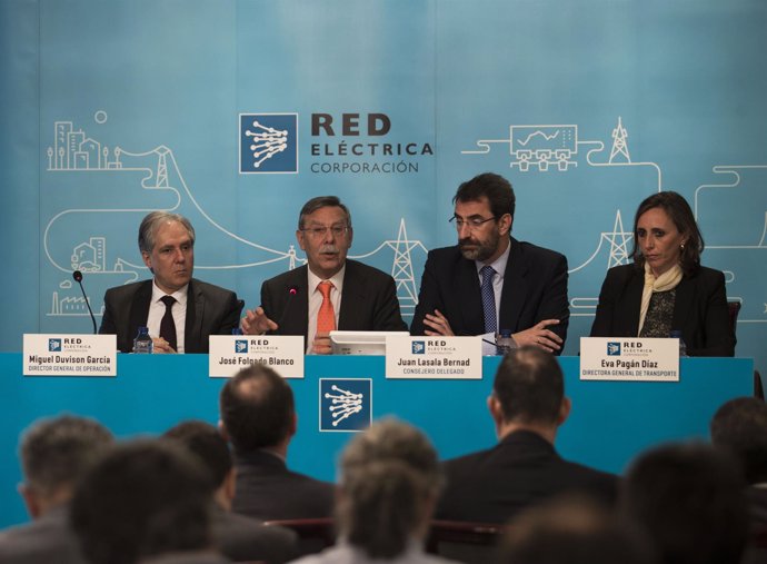 El presidente de REE, José Folgado, y el CEO de la empresa, Juan Lasala