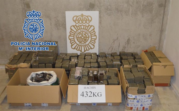 Hachís incautado por la Policía Nacional