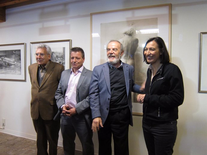 Palacín, Naranjo, Salueña y Carrete, en la exposición en la sala Zuloaga