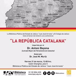 Antoni Bayona imparte una conferencia bajo el título 'La República catalana' 