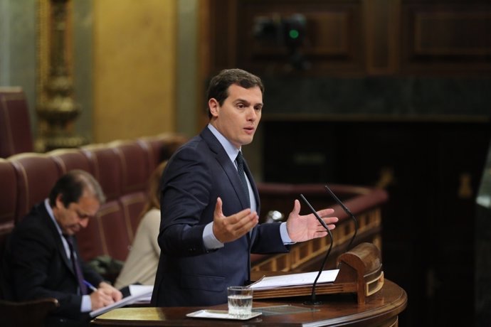 Albert Rivera en el debate en el Congreso sobre el Consejo Europeo