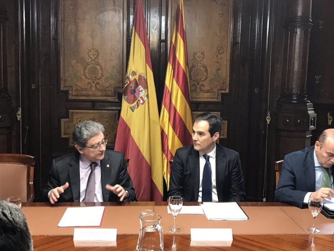 José Antonio Nieto en su primera visita oficial a Cataluña
