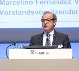 Marcelino Fernández Verdes ante la junta de Hochtief