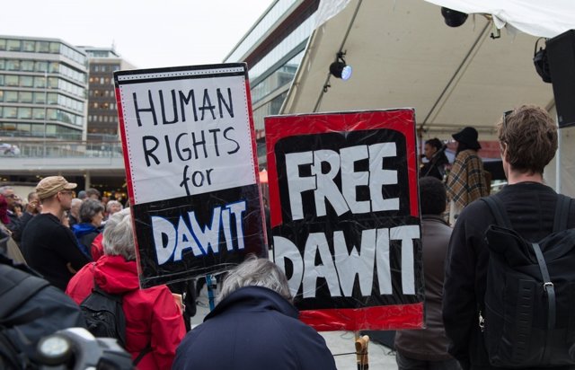 Manifestación en Suecia por la liberación de Dawit Isaak