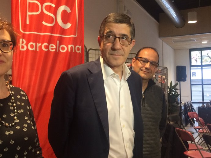 Patxi López, en l'agrupació del PSC de Barcelona