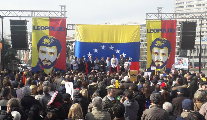 Acto en apoyo a Leopoldo López.