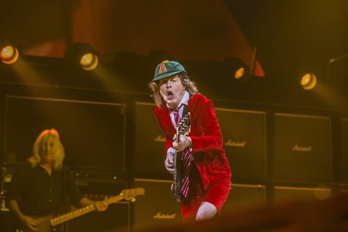 Angus Young of AC DC - Live act performing at Nationwide Arena in Columbus, Ohio