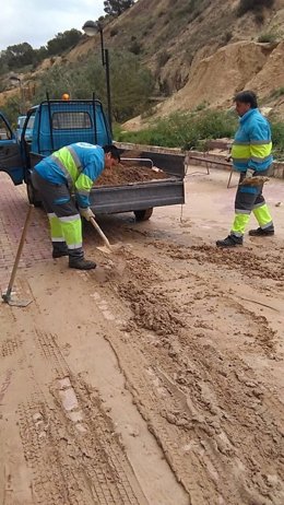 TRABAJOS TRAS TEMPORAL LLUVIA Y VIENTO