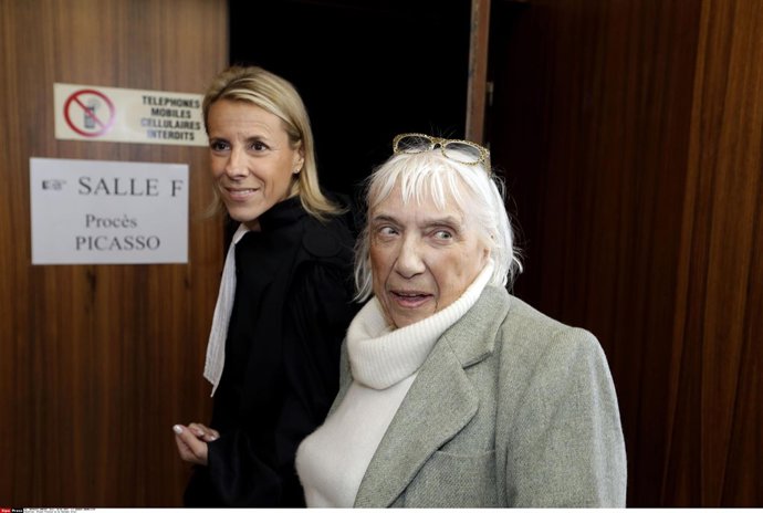 Maya Ruiz-Picasso, daughter of late Spanish artist Pablo Picasso, as she arrives