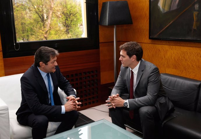 Javier Fernández y Albert Rivera en Presidencia del Principado