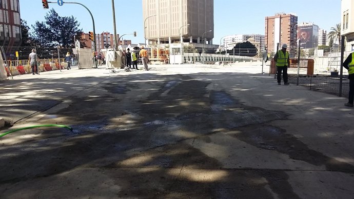 Alameda Principal obras metro, trbajo repuesto, Semana Santa 