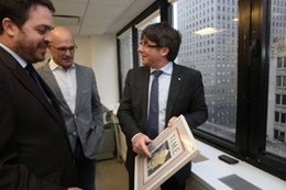 El president de la Genralitat,  Carles Puigdemont, a Nova York