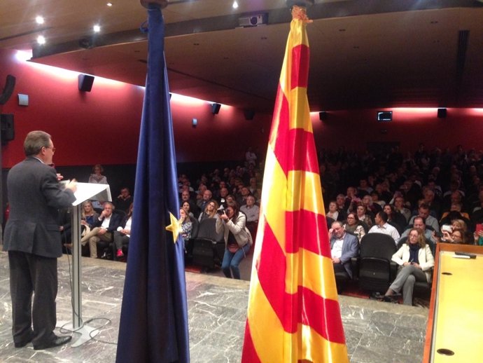 El expresidente Artur Mas en un acto del PDeCAT en Balaguer (Lleida)