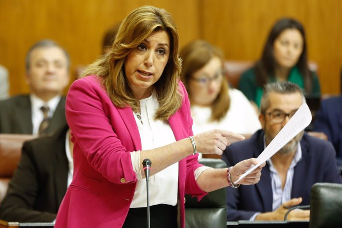 Susana Díaz responde a los portavoces de la oposición en el Parlamento andaluz