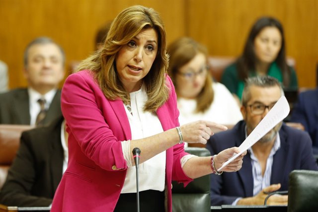 Susana Díaz respon els  portaveus de l'oposició al Parlament andalús
