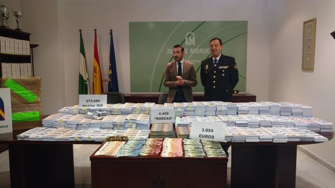 Lotería ilegal decomisada en Cádiz