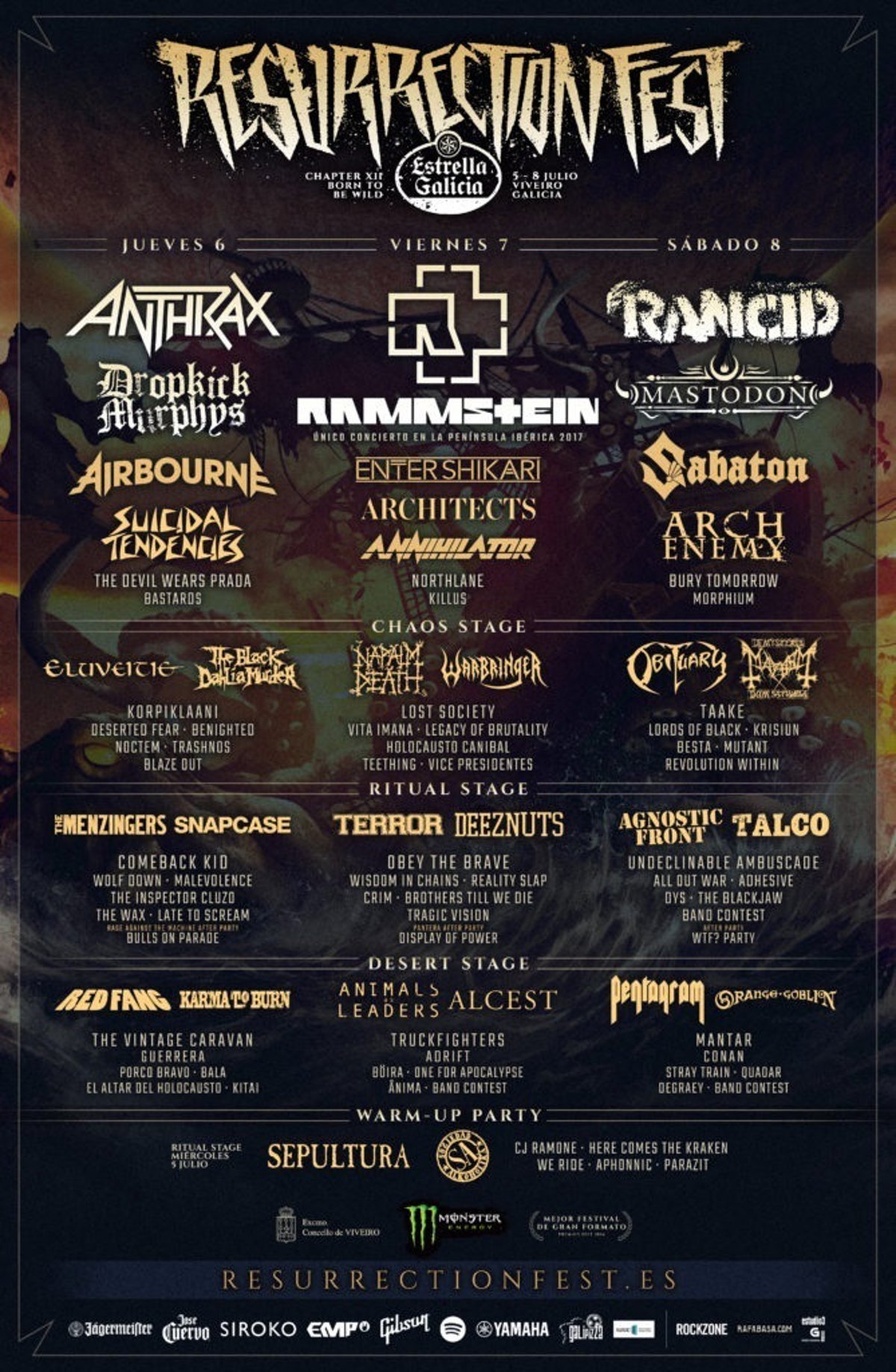 Resurrection Fest completa su cartel y desvela la distribución por días