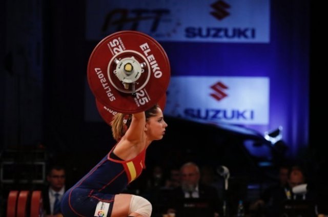 Atenery Hernández halterofilia plata 53 kg Europeo Split