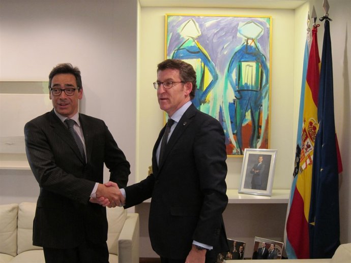 Feijóo se reúne con el presidente de la CEG