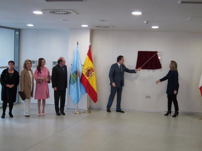 Rajoy, durante la inauguración de la nueva sede en Segovia.                   