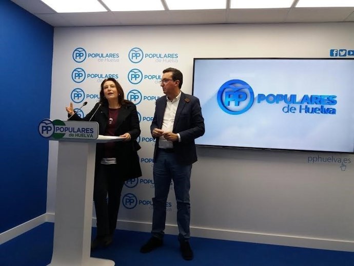 La portavoz del PP en el Parlamento andaluz, Carmen Crespo, en Huelva.