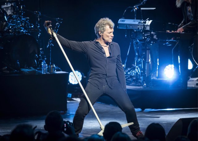 Jon Bon Jovi live on stage as Bon Jovi perform their new album 'This House Is No