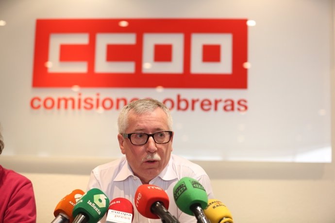 Rueda de prensa del secretario general de CC.OO., Ignacio Fernández Toxo