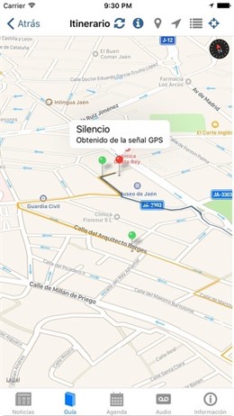 Vista de la App de Pasión en Jaén