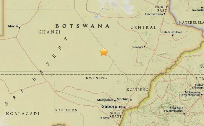 Terremoto de magnitud 5 en Botsuana