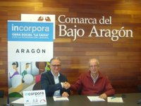 La Comarca del Bajo Aragón renueva su unión al programa Incorpora de la Obra Social 'la Caixa'
