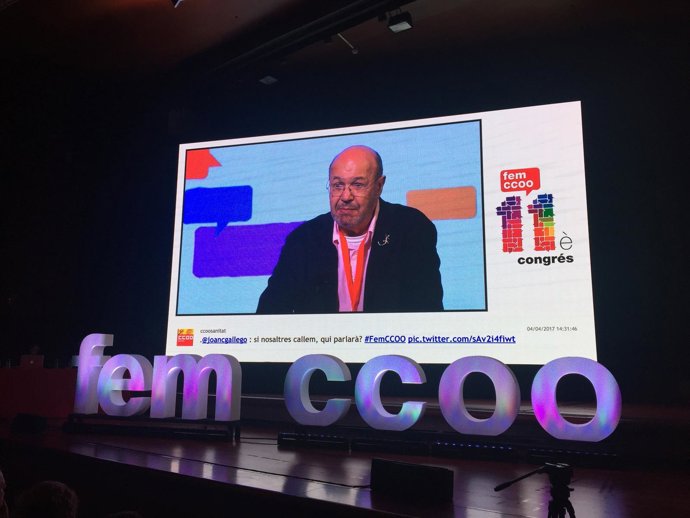 Joan Carles Gallego (CCOO) al congrés del sindicat
