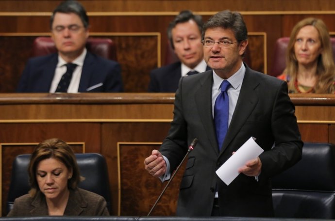 Rafael Catalá en la sesión de control al Gobierno en el Congreso