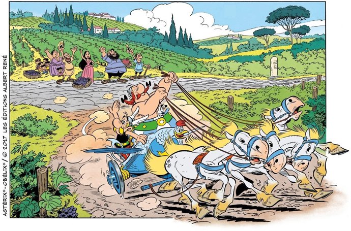 Viñeta de Astérix en Italia