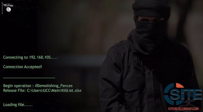 Captura de vídeo de 'Cibercalifato' de Estado Islámico