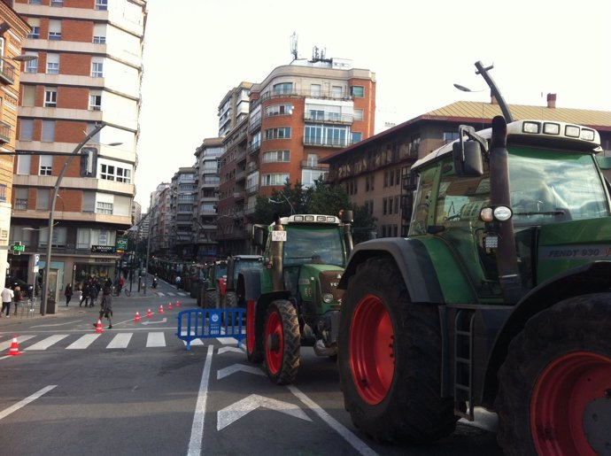 Tractores, protesta de los agricultores