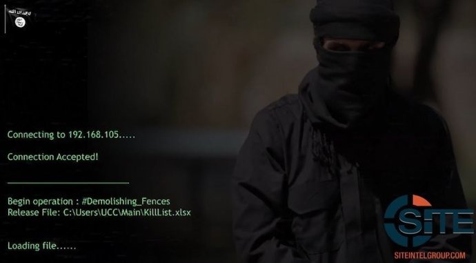 Captura de vídeo de 'Cibercalifato' de Estado Islámico