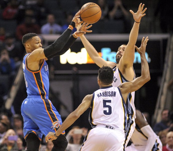 Marc Gasol y Westbrook en el Oklahoma City Thunder - Memphis Grizzlies